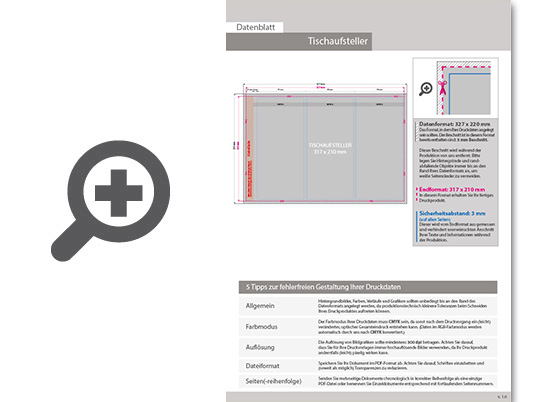 Product Bild aufsteller_prisma_klein_mit_klebestreifen_und_glanzfolie_kaschiert